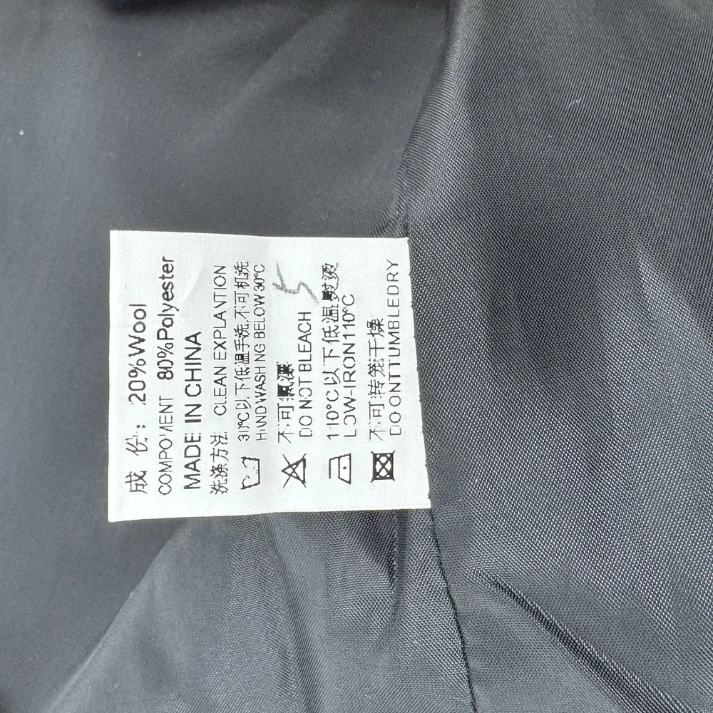 Beninos Men's L Camel Wool Blend Overcoat Classic 3 Button Topcoat Pea‎ Coat NWT
